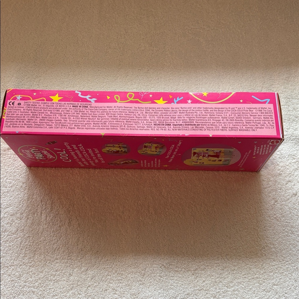 1998 Coca Cola Party Barbie: Special Edition Mattel with Polar Bear Collector - Picture 5 of 5